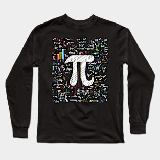 Pi Day Math Equation T-Shirt Math Teacher Student Geek Gifts Long Sleeve T-Shirt